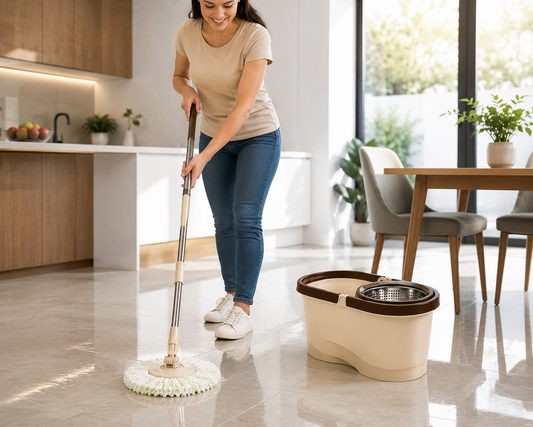 Spin Mop 360° with Bucket + 2 Mops